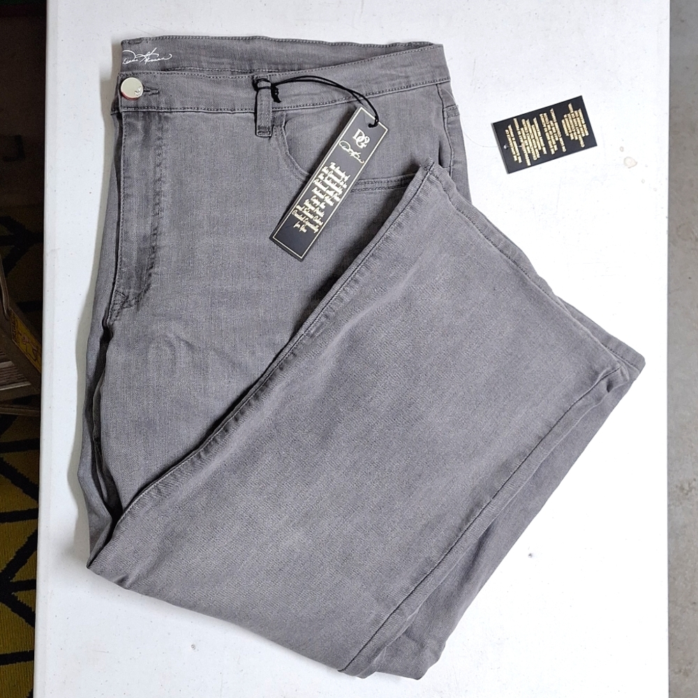 NEW! Classic Stretch Signature Boot-Cut Jeans, Gray - Plus Size PETITE